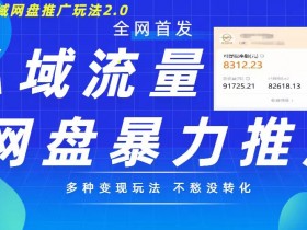 最新暴力私域网盘拉新玩法2.0，多种变现模式，并打造私域回流，轻松日入500+【揭秘】