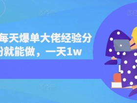 短剧连续每天爆单大佬经验分享，0粉就能做，一天1w