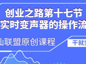 创业之路之AI实时变声器操作流程【揭秘】