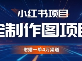 小红书私人定制图项目，附赠一单4W渠道【揭秘】