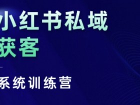 小红书私域获客系统训练营，只讲干货、讲人性、将底层逻辑，维度没有废话