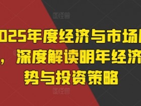 2025年度经济与市场展望，深度解读明年经济趋势与投资策略
