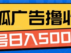 搜狐视频广告全自动撸收益，单号日入5张【揭秘】