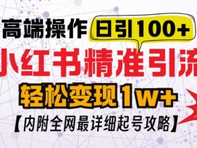小红书顶级引流玩法，一天100粉不被封，实操技术【揭秘】