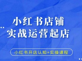 小红书店铺实战运营起店，小红书开店认知+实操课程