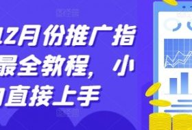 短剧12月份推广指南，最全教程，小白直接上手