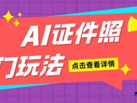 AI证件照玩法单日可入200+无脑操作适合新手小白(揭秘)