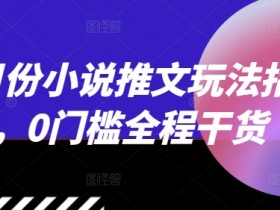 12月份小说推文玩法指南，0门槛全程干货