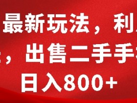 闲鱼最新玩法，利用信息差，出售二手手机，日入8张【揭秘】