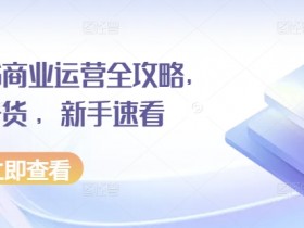 小红书商业运营全攻略，运营干货 ，新手速看