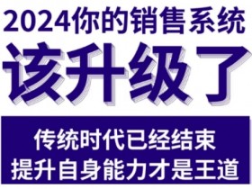 2024能落地的销售实战课，你的销售系统该升级了