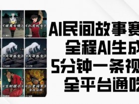 AI民间故事赛道，全程AI生成5分钟一条视频，全平台通吃