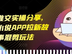 小说推文实操分享，蛋花小说APP拉新故事混剪玩法