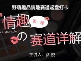 比高社群：情趣赛道训练营，野萌趣品情趣赛道起盘打卡，市场刚需项目
