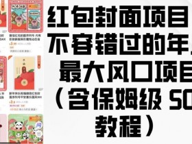红包封面项目：不容错过的年底最大风口项目(含保姆级 SOP 教程)