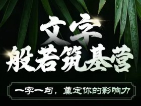 文字般若筑基营，用文字打造自己的影响力，写好文案 写出影响力 写出吸金力