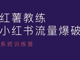 红薯教练-小红书内容运营课，小红书运营学习终点站
