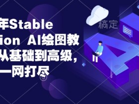 2024年Stable Diffusion Al绘图教程全集从基础到高级，AI绘图一网打尽