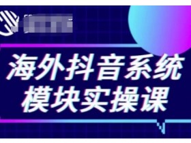 海外抖音Tiktok系统模块实操课，TK短视频带货，TK直播带货，TK小店端实操等