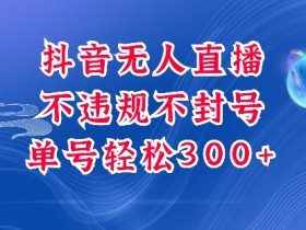 抖音无人自动运行项目，单号纯利300+稳稳的，深层揭秘最新玩法，不违规也不封号【揭秘】