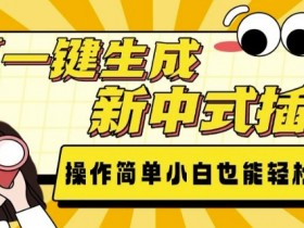 AI一键生成新中式插画， 操作简单，小白也能轻松入手