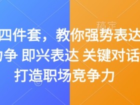 嘴笨四件套，教你强势表达 据理力争 即兴表达 关键对话，打造职场竞争力