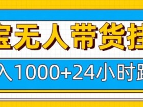 淘宝无人带货自动运行24小时跑，日入1k，实现躺挣收益