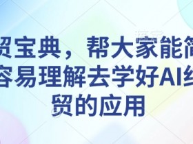 AI外贸宝典，帮大家能简单快速更容易理解去学好AI结合外贸的应用