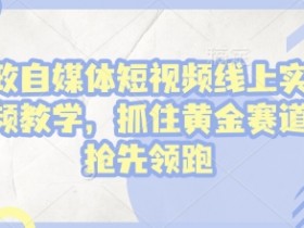 家政自媒体短视频线上实操视频教学，抓住黄金赛道，抢先领跑!