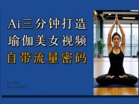 Ai3分钟打造瑜伽美女视频，自带流量密码