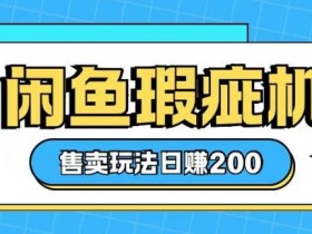 咸鱼瑕疵机售卖玩法0基础也能上手，日入2张