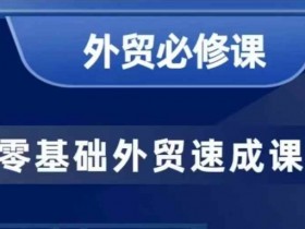 零基础外贸必修课，开发客户商务谈单实战，40节课手把手教