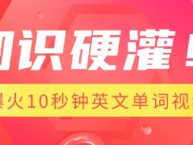 知识硬灌，1分钟教会你，利用AI制作爆火10秒钟记一个英文单词视频