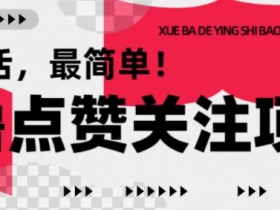 【0撸】最新点赞关注小项目，1毛起赚，1块起提