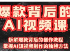 爆款背后的AI视频课，利用国产免费AI工具进行创意视频制作