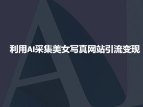 利用AI采集美女写真网站引流变现，引流嘎嘎的
