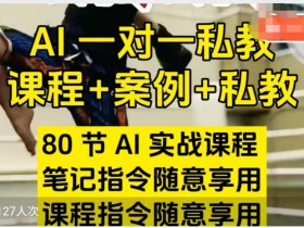 AI指令实战课，课程+案例，80节AI实战课程，笔记指令随意享用，课程指令随意享用