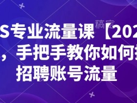 BOSS专业流量课【2025新课】，手把手教你如何提升招聘账号流量