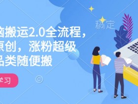 快手电脑搬运2.0全流程，轻松过原创，涨粉超级猛，全品类随便搬