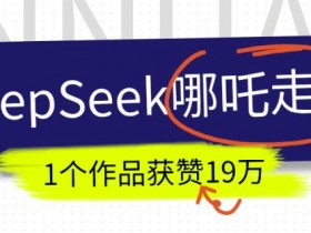 DeepSeek做抖音爆火的AI哪吒走秀视频，1个作品获赞19万+，我教你怎么做