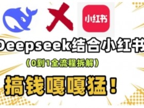 deepseek+小红书打造流量生产线实操课，0到1全流程拆解，搞钱嘎嘎猛