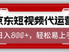京东带货代运营，2025年翻身项目，只需上传视频，单月稳定变现8k【揭秘】
