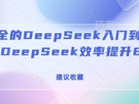 全网最全的DeepSeek入门到指南，看完DeepSeek效率提升80%(建议收藏)
