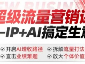 2025年超级流量营销课，IP+AI搞定生意，开启AI增收路径 直击业绩难题 拆解流量打法 放大个体价值