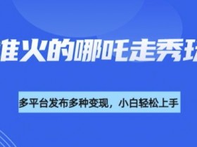 利用deepseek制作谁发谁火的哪吒2人物走秀视频，多平台发布多种变现