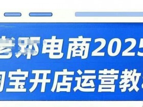 2025淘宝开店运营教程直通车，直通车，万相无界，网店注册经营推广培训视频课程