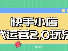 快手小店代运营2.0玩法，全自动化操作，28分成计划日入5张【揭秘】