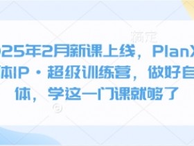 2025年2月新课上线，PlanX自媒体IP·超级训练营，做好自媒体，学这一门课就够了