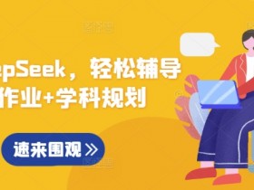 用好DeepSeek，轻松辅导孩子作业+学科规划