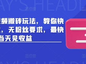 头条最新视频搬砖玩法，教你快速做出收益，无粉丝要求，最快当天见收益